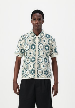 Abercrombie & Fitch RASCHEL SWOLO - Shirt - cream/green citrus