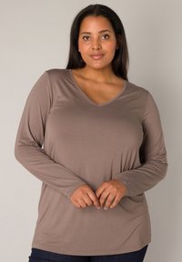 BASE LEVEL CURVY ALIZE - Longsleeve - dark taupe