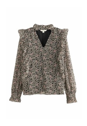 MORSTON DITSY FRILL  REGULAR FIT - Pusero - black