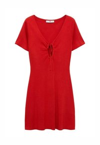 MET STRIK BIJ DE HALSLIJN - Etuikjole - red