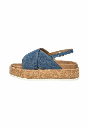 Platform sandals - denim