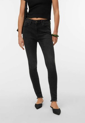 FLASH MID RISE - Ļoti pieguloši džinsi - black denim