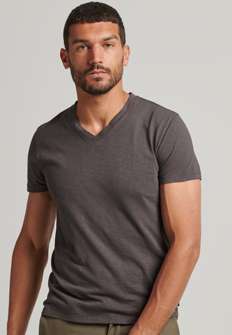 Superdry STUDIOS V NECK TShirt basic dark grey/dunkelgrau Zalando.de