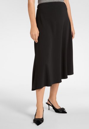 ASIMMETRICA IN CADY STRETCH - A-Linien-Rock - nero