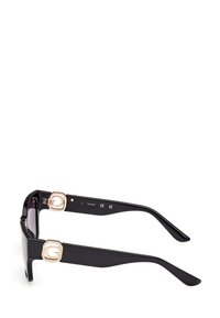 Guess INIETTATO - Aurinkolasit - nero lucido grigio fumo sfumato