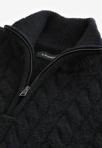 Next TEXTURED PREMIUM SOFT TOUCH ZIP NECK - Pulóver - dark red