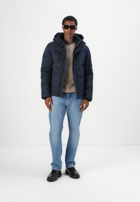 TOM TAILOR PUFFER WITH HOOD - Winterjacke - sky captain blue