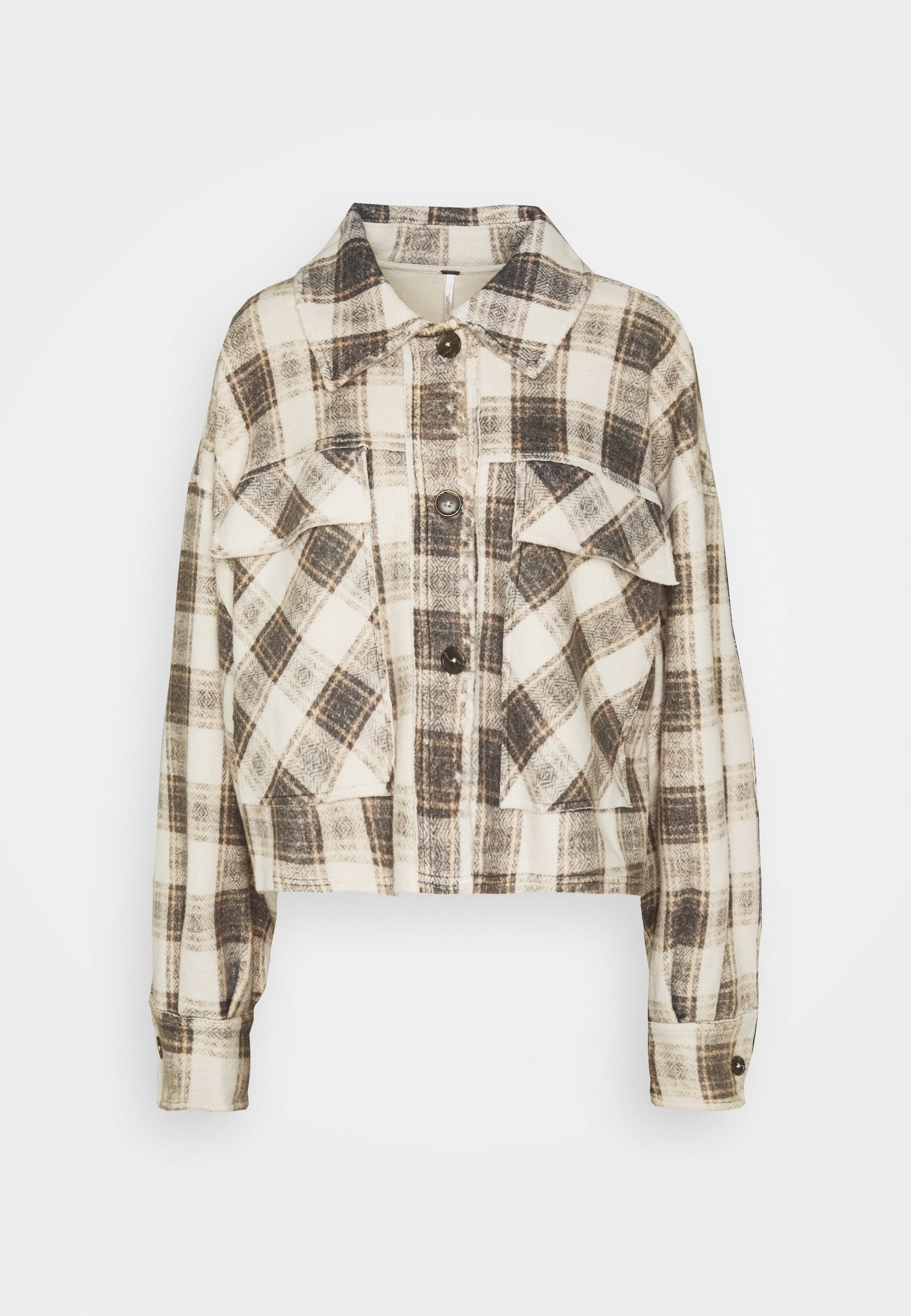 Free People James Plaid Jacket Light Jacket Cream Combo Black Zalando De Free People James Plaid Jacket Light Jacket Cream Combo Black Zalando De