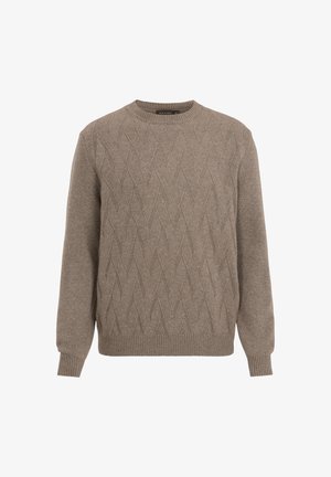 Oscar Jacobson ASTON ROUNDNECK - Maglione - walnut beige