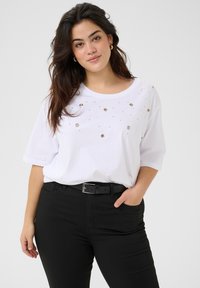 Kaffe Curve - KCCLIO - Print T-shirt - optical white Thumbnail Image 1