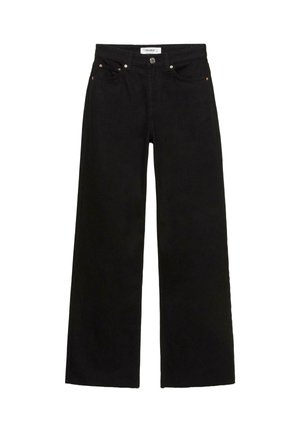 PULL&BEAR, HIGH-WAIST STRAIGHT-LEG JEANS - Wide Leg - black