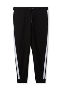 Terranova IN INTERLOCK CON BANDE - Pantaloni sportivi - nero