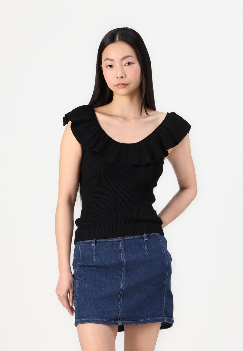 Jupe Mini Jeans Free People - Bleu - Taille 24 - NWT Zip It Up