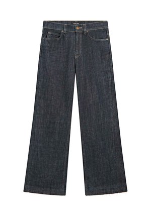 Massimo Dutti, FLARED HIGH-WAIST - Flared Jeans - mottled dark blue
