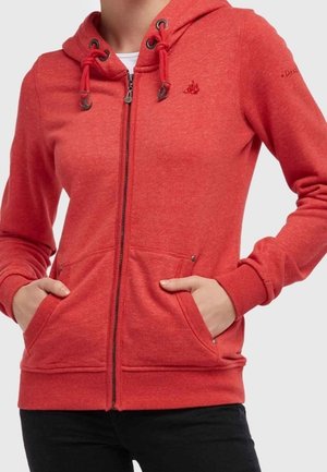 Sweat zippé - mottled dark red