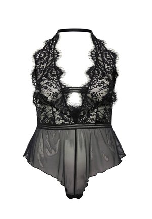 Ulla Popken Wire-Bra, High Apex Mesh, Lace Detail, Reggiseno