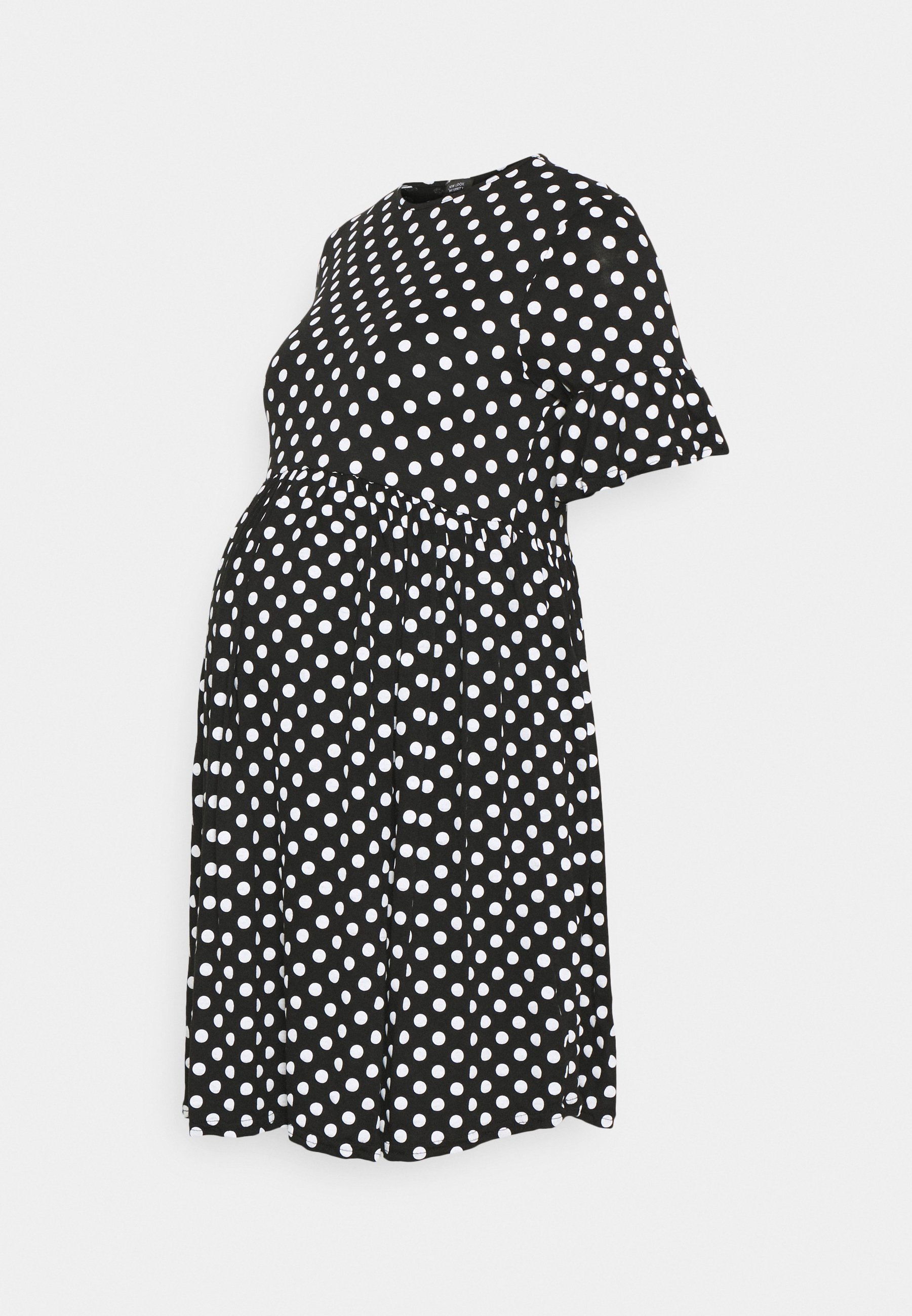 New Look Maternity Spot Peplum Dress Jerseykleid Black Schwarz Zalando De