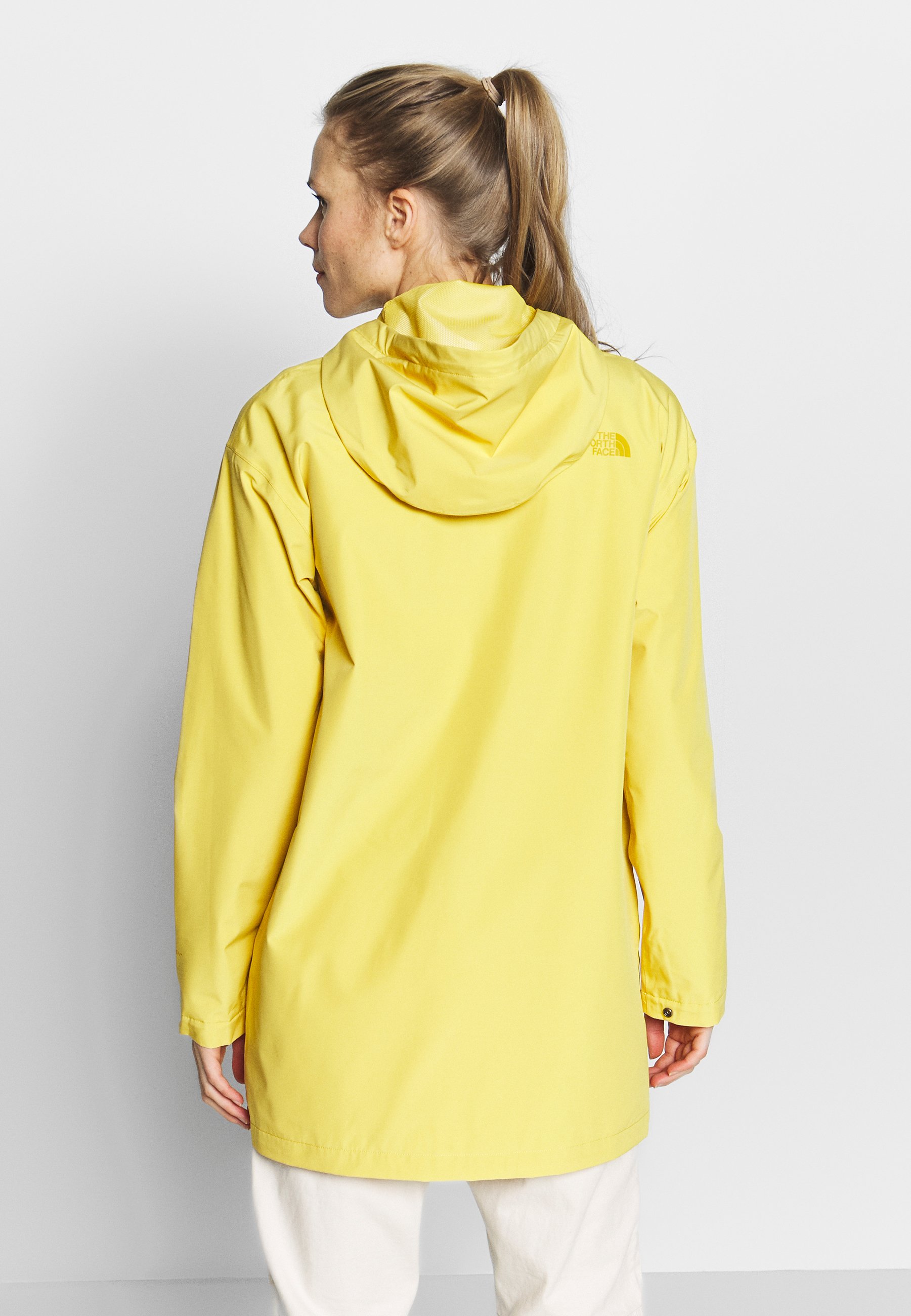 north face women's rain jacket yellow