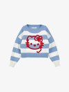 HELLO KITTY RIGHE - Пуловер - celeste/bianco