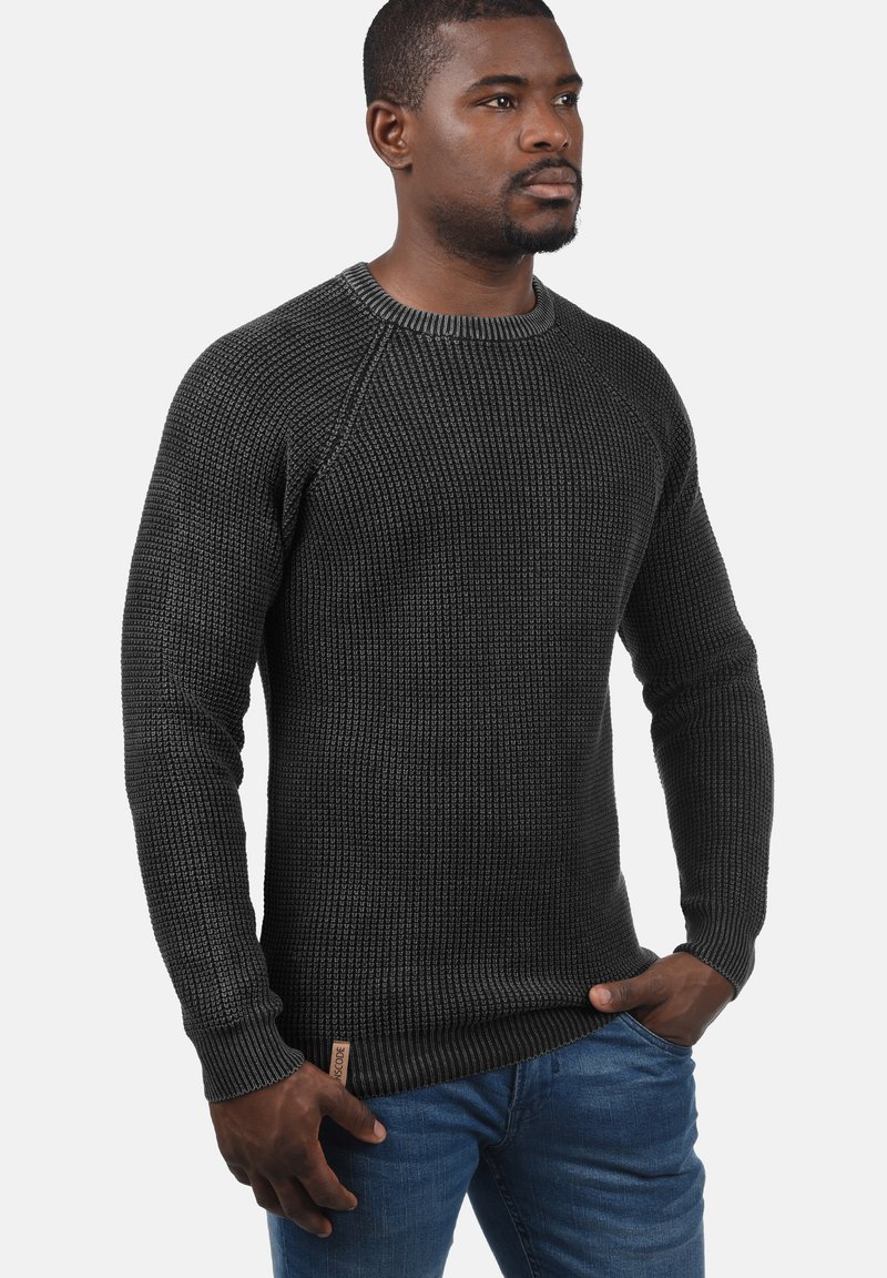 Herren Strickjacken | INDICODE JEANS IDROCKFORD Strickpullover black/schwarz - XN83500 Herren Strickjacken | INDICODE JEANS IDROCKFORD Strickpullover black/schwarz - XN83500