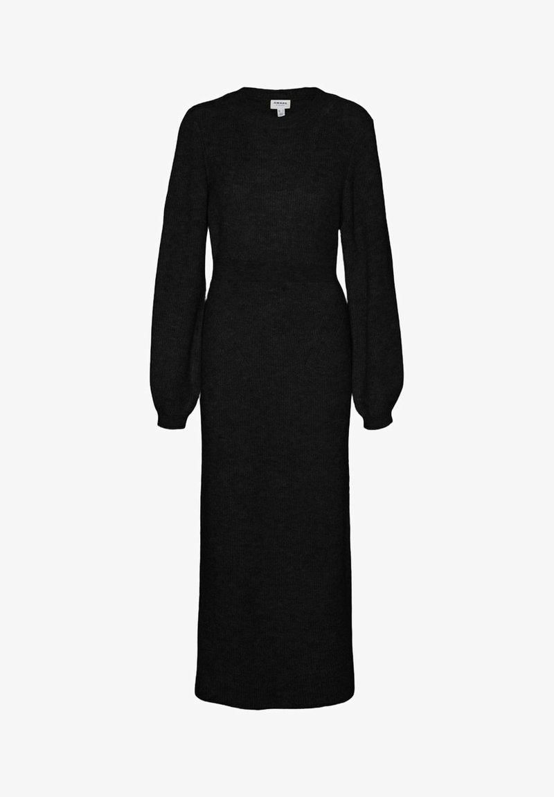 Vero Moda VMANGALINA LS O-NECK 7/8 VMA - Strickkleid - black