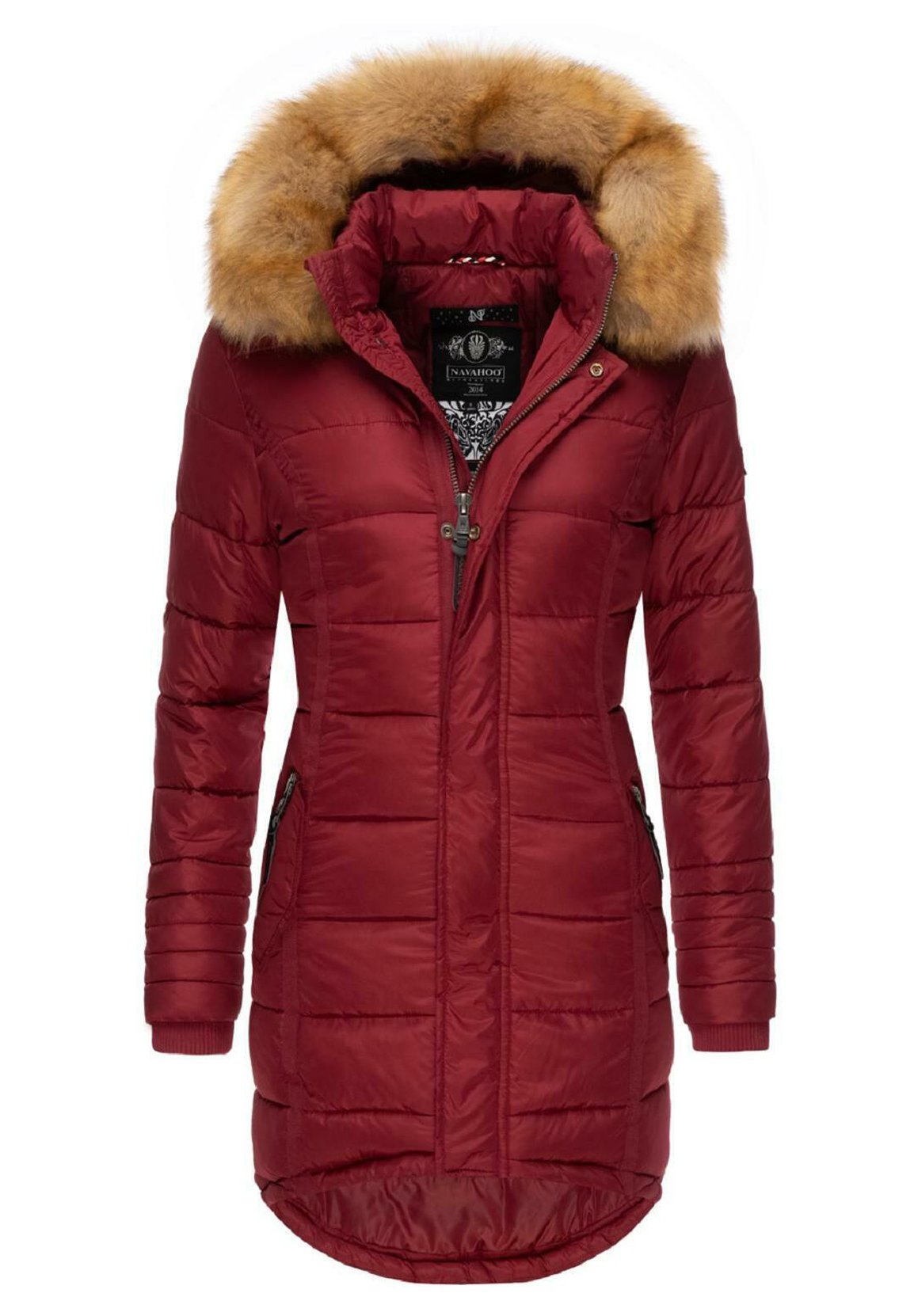 Navahoo Damen Steppmantel Bordeaux Kapuze Navahoo Wintermantel