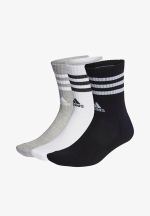 UNISEX 3 PACK - Träningssockor - medium grey heather   white   black   white