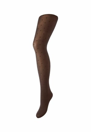 Pieces PCNEW NIKOLINE 20 DEN DOT TIGHTS NOOS - Tights - hot fudge