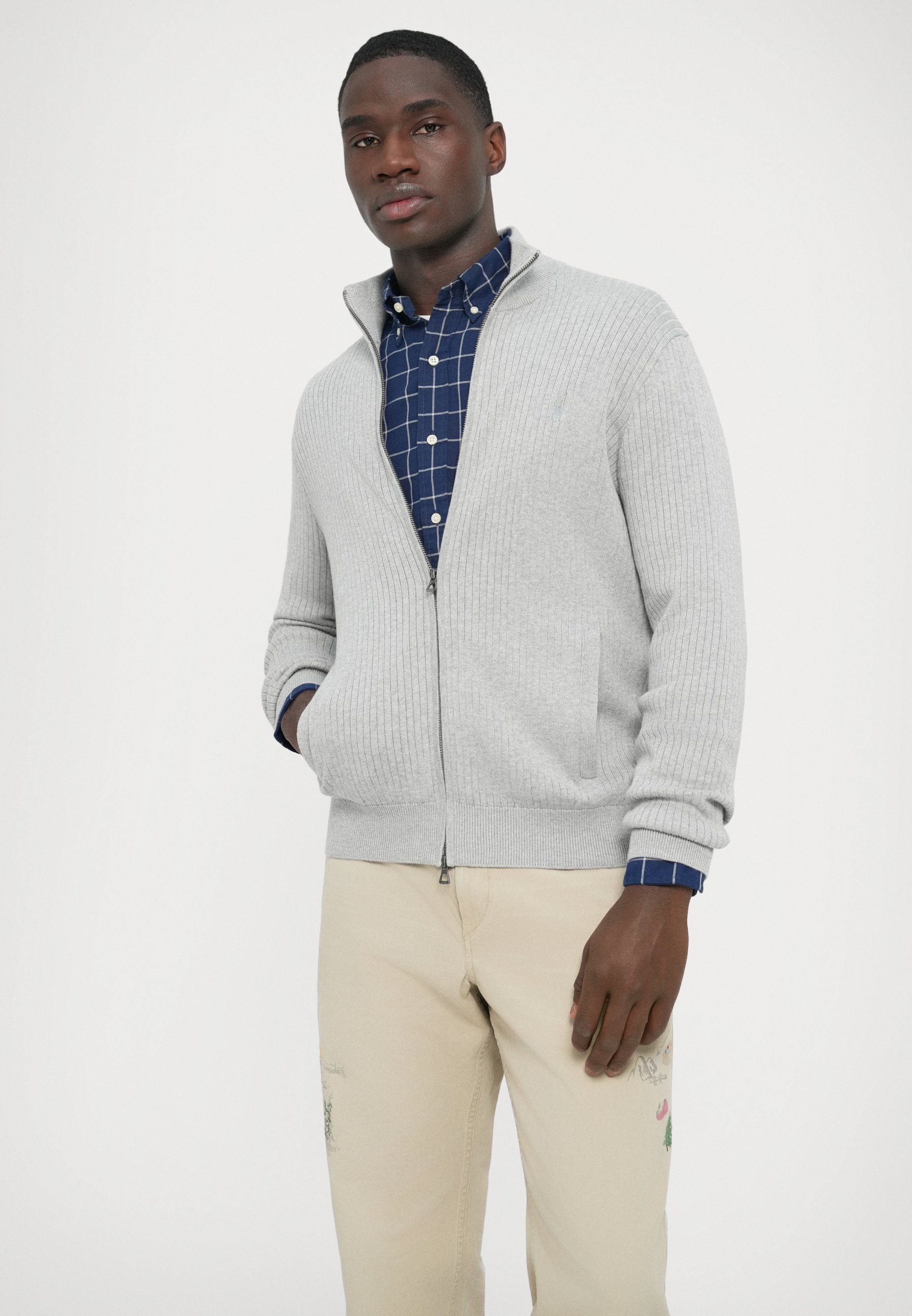 Polo Ralph Lauren SWEATER FULL ZIP - Cardigan - andover heather
