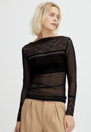 ICHI IHODETTA - Pikkade varrukatega topp - black