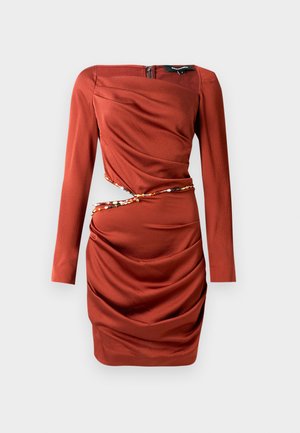 INDRA DRAPED DRESS - Robe de soirée - brown