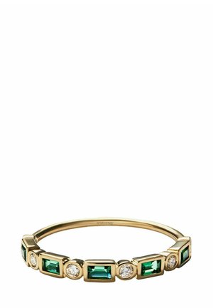 CON ESMERALDAS Y DIAMANTES - Anillo - gold-colored