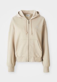 HOODED CASEY JACKET - Sweat zippé - fleur de sel/silver-coloured