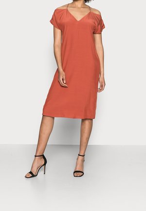 Freizeitkleid - metallic red