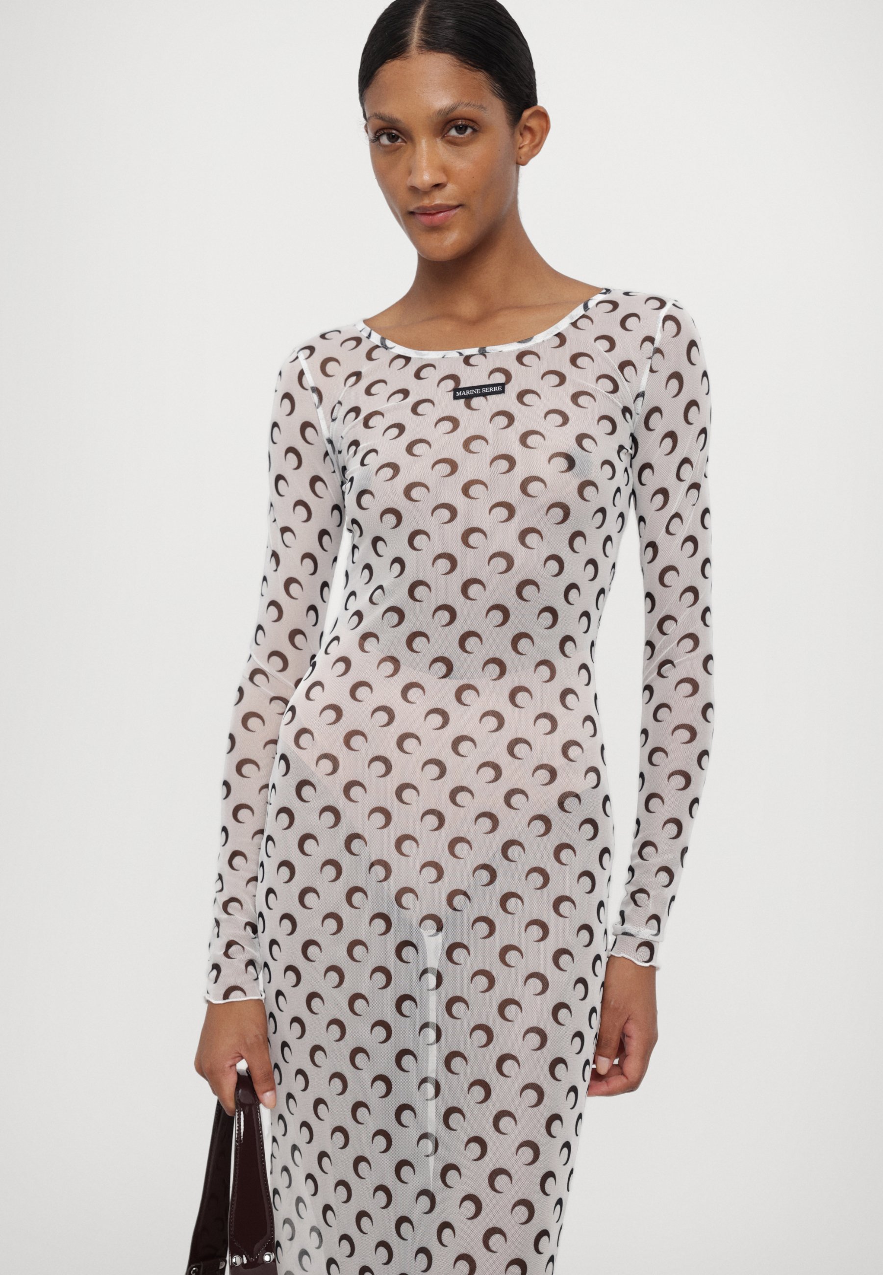 MARINE SERRE MOON PRINTED PANELLED DRESS - Maxi dress