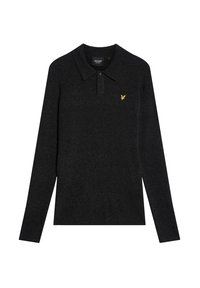 Koszulka polo z długim rękawem z ciemnoszarej dzianiny. Posiada klasyczny kołnierzyk oraz żółte logo orła na lewym przodzie.