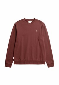 Bordeaux sweatshirt van een zachte katoenmix, met een ronde hals, lange mouwen en een klein boompje-logo op de borst.