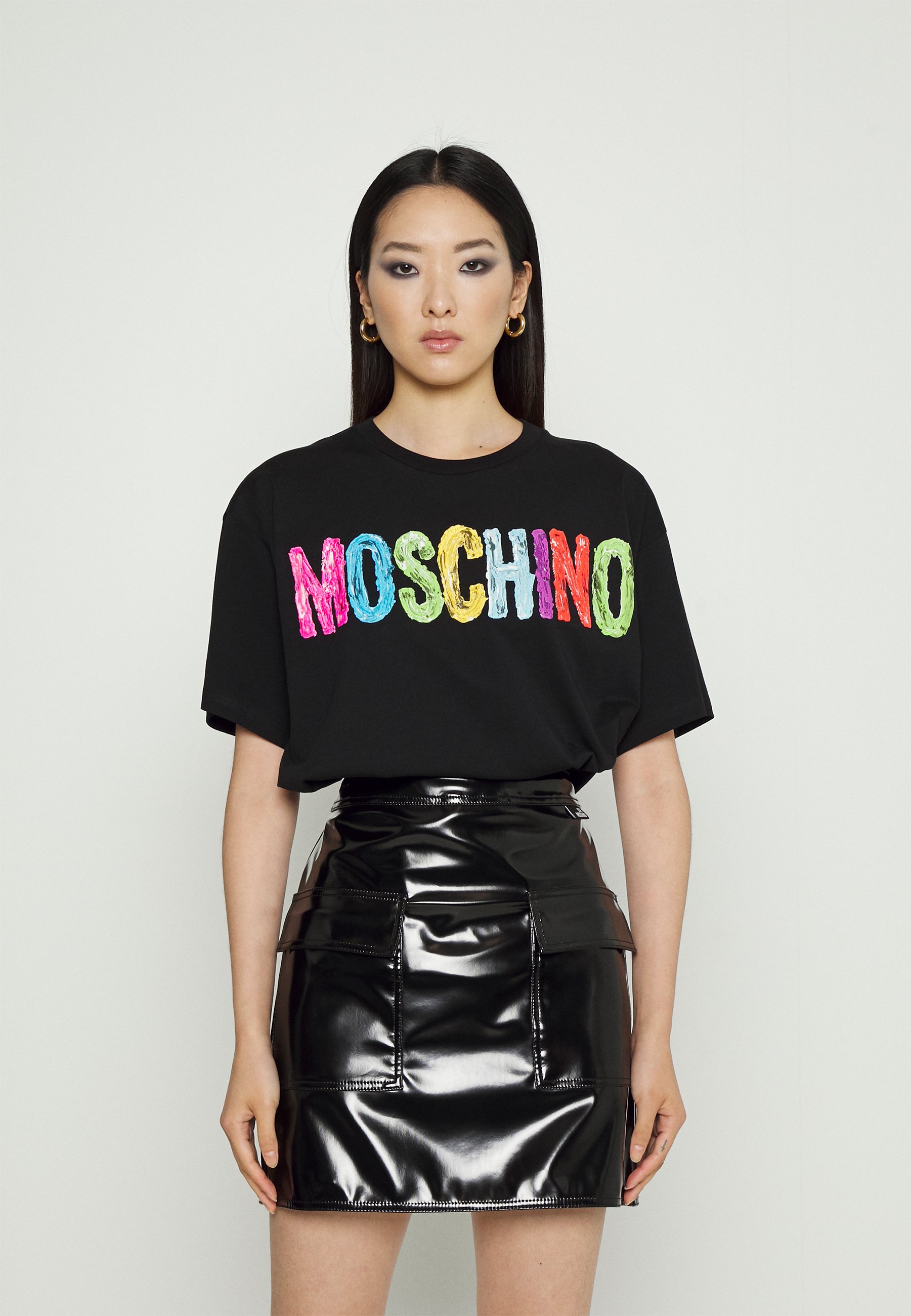 MOSCHINO Print T-shirt - fantasy black/black - Zalando.co.uk