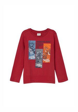 MIT FRONT  - Long sleeved top - rot