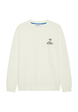 Marc O'Polo DENIM LONG SLEEVE RELAXED FRONT BACK  - Sweatshirt - egg white