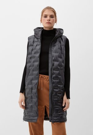 s.Oliver LONG MIT STEPPUNG - Weste - black