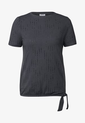 Cecil, STRUKTUR MIT LOCHMUSTER - Camiseta básica - grau