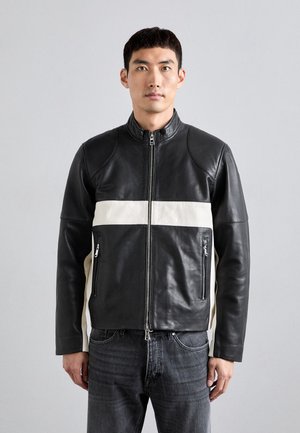 TATUM BIKER JACKET - Lederjacke - black