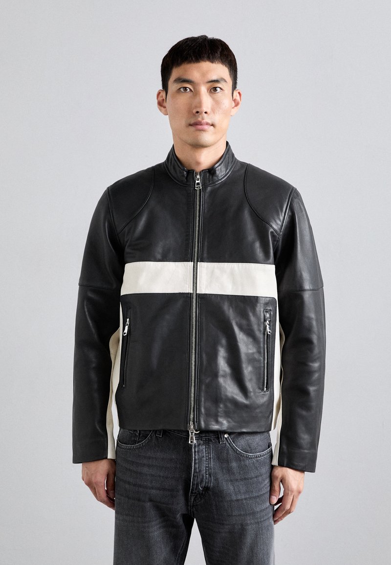 J.LINDEBERG TATUM BIKER JACKET - Casaco de couro - black