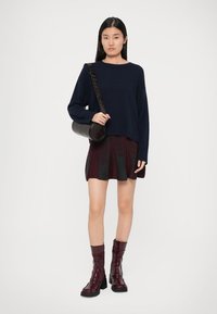Chet Lo TIGERS EYE SLASH - Minirok - grey/bordeaux