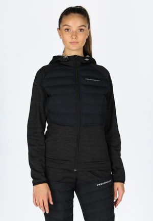 TRAINING HYBRID - Trainingsjacke - charcoal melange lt. grey melange