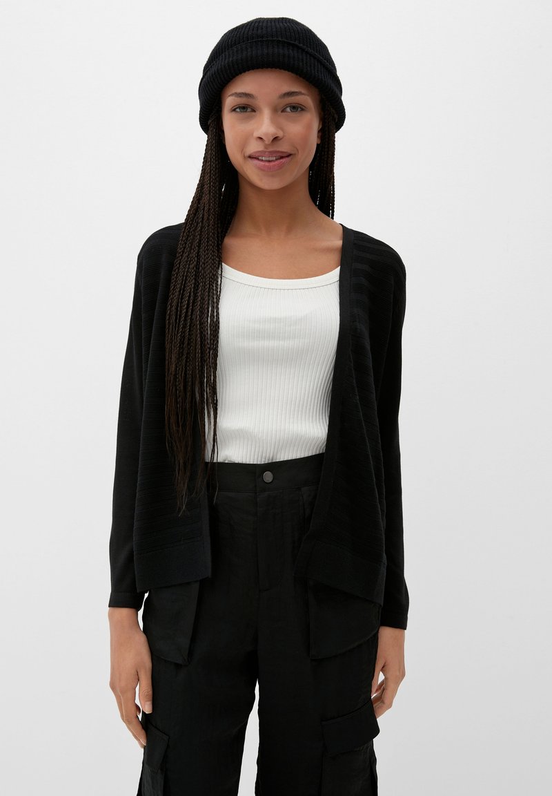 QS Boucle Strickjacke Mit Reißverschluss Und Umleg Produktbild-Vorschau 8