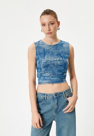 CROP  - Top - blue