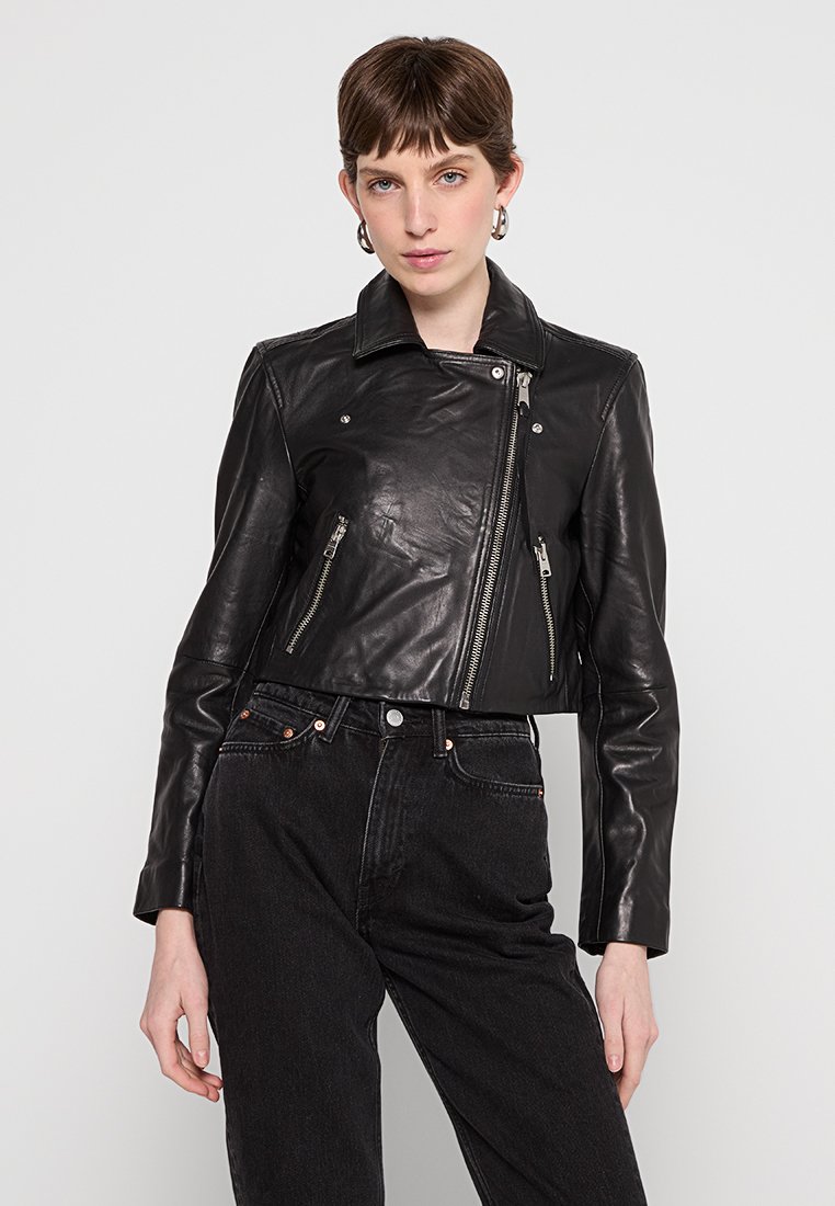 AllSaints Leren jas zwart AllSaints Leren jas zwart