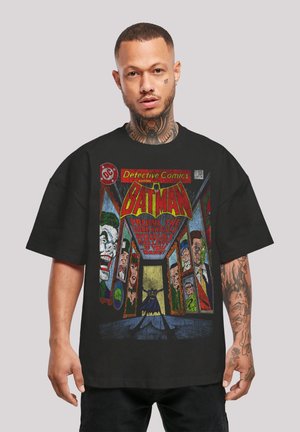 BATMAN SUPERHELD COMIC ROGUES GALLERY COVER - Print T-shirt - black